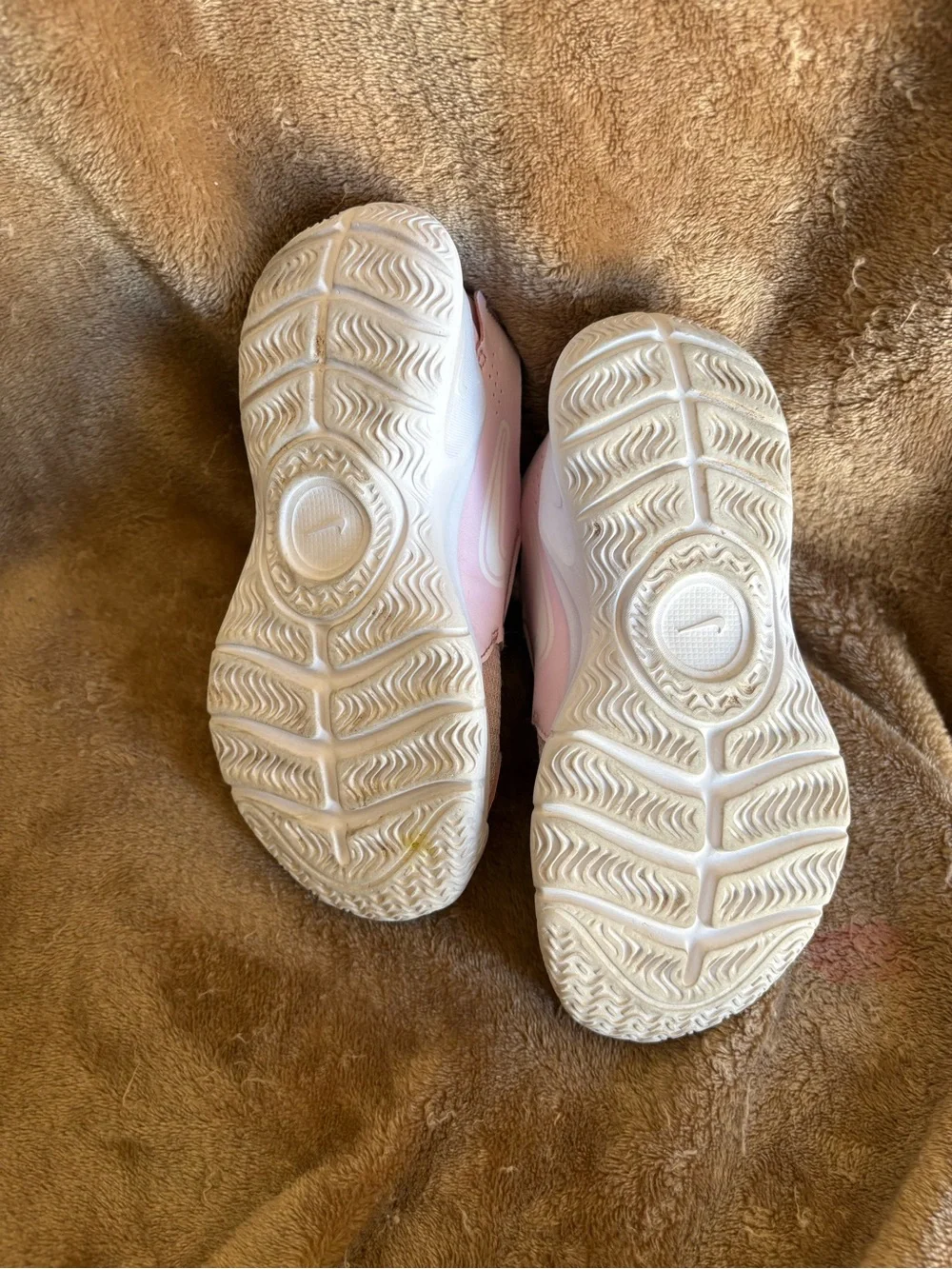 Nike Girls' Light Pink Slip-On Athletic Sneakers with White Swoosh